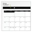 Compact Desk Pad, 18 X 11, White Sheets, Black Binding, Clear Corners, 12-month (jan To Dec): 2023