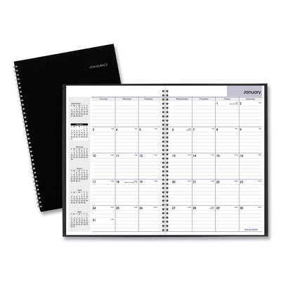 Dayminder Monthly Planner, Ruled Blocks, 12 X 8, Black Cover, 14-month (dec To Jan): 2022 To 2024