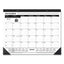 Academic Year Ruled Desk Pad, 21.75 X 17, White Sheets, Black Binding, Black Corners, 16-month (sept To Dec): 2022 To 2023
