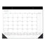 Contemporary Monthly Desk Pad, 22 X 17, White Sheets, Black Binding/corners,12-month (jan To Dec): 2023