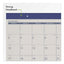 Fashion Color Desk Pad, 22 X 17, Stone/blue Sheets, Blue Binding, Clear Corners, 12-month (jan To Dec): 2023