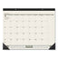Recycled Monthly Desk Pad, 22 X 17, Sand/green Sheets, Black Binding, Black Corners, 12-month (jan To Dec): 2023