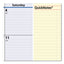Quicknotes Desk Pad, 22 X 17, White/blue/yellow Sheets, Black Binding, Clear Corners, 13-month (jan To Jan): 2023 To 2024