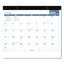 Easy-to-read Monthly Desk Pad, 22 X 17, White/blue Sheets, Black Binding, Clear Corners, 12-month (jan To Dec): 2023