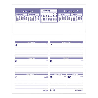 Flip-a-week Desk Calendar Refill, 7 X 6, White Sheets, 2023