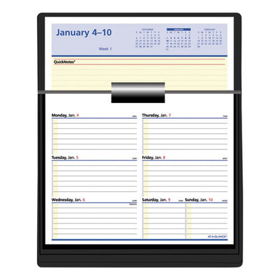 Flip-a-week Desk Calendar Refill With Quicknotes, 7 X 6, White Sheets, 2023