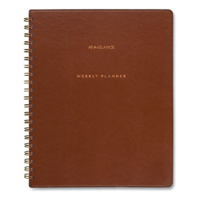 Signature Collection Academic Weekly/monthly Planners, 11.5 X 8, Distressed Brown Cover, 13-month (july-july): 2022-2023