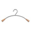 Metal And Wood Coat Hangers, 16.8", Metallic Gray/mahogany, 6/set