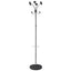 Chromy Coat Stand, 12 Knobs, 16w X 16d X 70.5h, Chrome/black