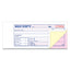 Receipt Book, Three-part Carbonless, 7.19 X 2.75, 4 Forms/sheet, 100 Forms Total