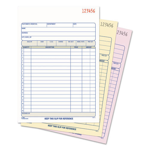 Tops Sales/order Book, Three-part Carbonless, 7.95 X 5.56, 50 Forms Total