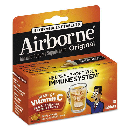 Immune Support Effervescent Tablet, Zesty Orange, 10/box, 72 Boxes/carton