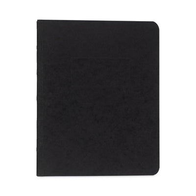 Pressboard Report Cover With Tyvek Reinforced Hinge, Two-piece Prong Fastener, 3" Capacity, 8.5 X 11, Black/black