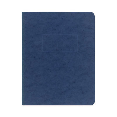 Pressboard Report Cover With Tyvek Reinforced Hinge, Two-piece Prong Fastener, 3" Capacity, 8.5 X 11, Dark Blue/dark Blue