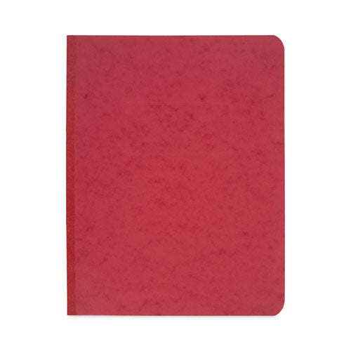 Pressboard Report Cover With Tyvek Reinforced Hinge, Two-piece Prong Fastener, 3" Capacity, 8.5 X 11, Red/red