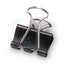Binder Clips, Medium, Black/silver, Dozen
