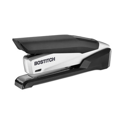 Inpower Spring-powered Desktop Stapler With Antimicrobial Protection, 28-sheet Capacity, Black/silver