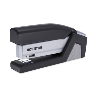 Injoy Spring-powered Compact Stapler, 20-sheet Capacity, Black