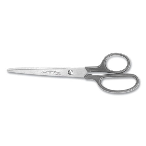 Straight Contract Scissors, 8" Long, 3" Cut Length, Black Straight Handle