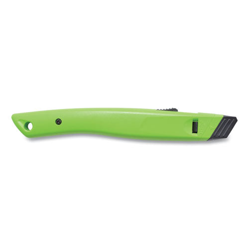 Safety Ceramic Blade Box Cutter, 0.5" Blade, 5.5" Plastic Handle, Green