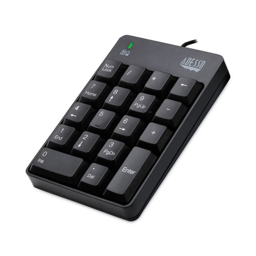 Spill-resistant 18-key Numeric Keypad, Black