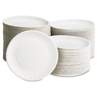 Paper Plates, 6" Dia, White, 1,000/carton
