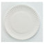 White Paper Plates, 6" Dia, 100/pack, 10 Packs/carton