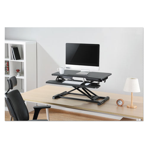 Adaptivergo Single-tier Sit-stand Lifting Workstation, 26.4" X 18.5" X 1.8" To 15.9", Black