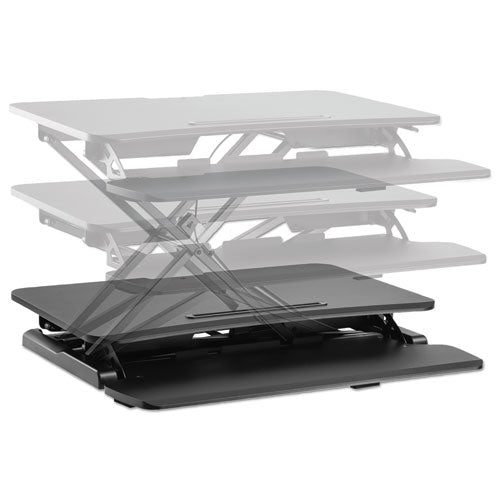 Adaptivergo Single-tier Sit-stand Lifting Workstation, 26.4" X 18.5" X 1.8" To 15.9", Black