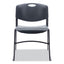 Alera Resin Stacking Chair, Supports Up To 275 Lb, 18.50" Seat Height, Black Seat, Black Back, Black Base, 4/carton