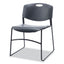 Alera Resin Stacking Chair, Supports Up To 275 Lb, 18.50" Seat Height, Black Seat, Black Back, Black Base, 4/carton