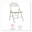 Armless Steel Folding Chair, Supports Up To 275 Lb, Taupe Seat, Taupe Back, Taupe Base, 4/carton
