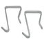 Single Sided Partition Garment Hook, Steel, 0.5 X 3.13 X 4.75, Over-the-door/over-the-panel Mount, Silver, 2/pack