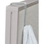 Single Sided Partition Garment Hook, Steel, 0.5 X 3.13 X 4.75, Over-the-door/over-the-panel Mount, Silver, 2/pack