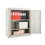 Assembled 42" High Heavy-duty Welded Storage Cabinet, Two Adjustable Shelves, 36w X 18d, Light Gray