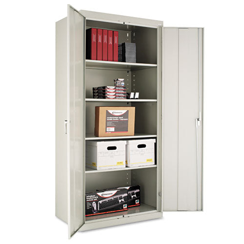 Assembled 72" High Heavy-duty Welded Storage Cabinet, Four Adjustable Shelves, 36w X 18d, Putty
