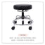 Alera Hl Series Height-adjustable Utility Stool, Backless, Supports Up To 300 Lb, 24" Seat Height, Black Seat, Chrome Base