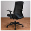 Alera Eb-k Series Synchro Mid-back Flip-arm Mesh Chair, Supports Up To 275 Lb, 18.5“ To 22.04" Seat Height, Black