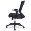 Alera Eb-k Series Synchro Mid-back Flip-arm Mesh Chair, Supports Up To 275 Lb, 18.5“ To 22.04" Seat Height, Black