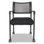 Alera Eikon Series Stacking Mesh Guest Chair, 20.86" X 24.01" X 33.07", Black Seat, Black Back, Black Base, 2/carton