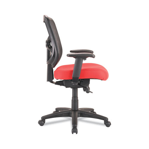 Alera Elusion Series Mesh Mid-back Swivel/tilt Chair, Supports Up To 275 Lb, 17.9" To 21.8" Seat Height, Red