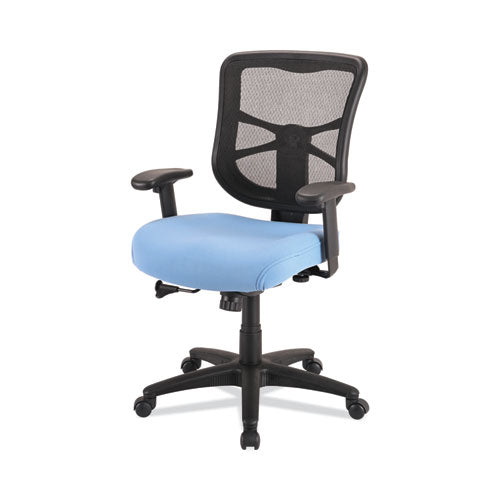 Alera Elusion Series Mesh Mid-back Swivel/tilt Chair, Supports Up To 275 Lb, 17.9" To 21.8" Seat Height, Light Blue Seat