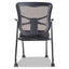 Alera Elusion Mesh Nesting Chairs With Padded Arms, Supports Up To 275 Lb, 18.11" Seat Height, Black, 2/carton