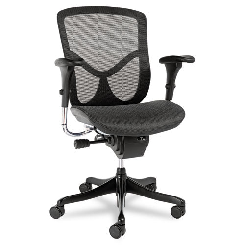 Alera Eq Series Ergonomic Multifunction Mid-back Mesh Chair, Supports Up To 250 Lb, Black