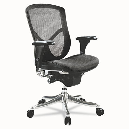 Alera Eq Series Ergonomic Multifunction Mid-back Mesh Chair, Supports Up To 250 Lb, Black