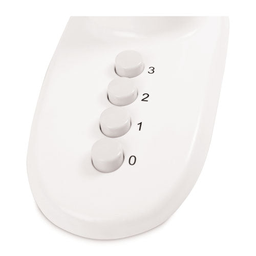 12" 3-speed Oscillating Desk Fan, Plastic, White