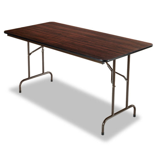Wood Folding Table, Rectangular, 48w X 23.88d X 29h, Mahogany