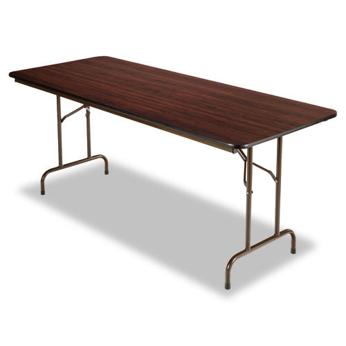 Wood Folding Table, Rectangular, 48w X 23.88d X 29h, Mahogany