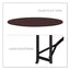 Round Wood Folding Table, 59" Diameter X 29.13h, Mahogany