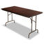 Wood Folding Table, Rectangular, 71.88w X 29.88d X 29.13h, Mahogany